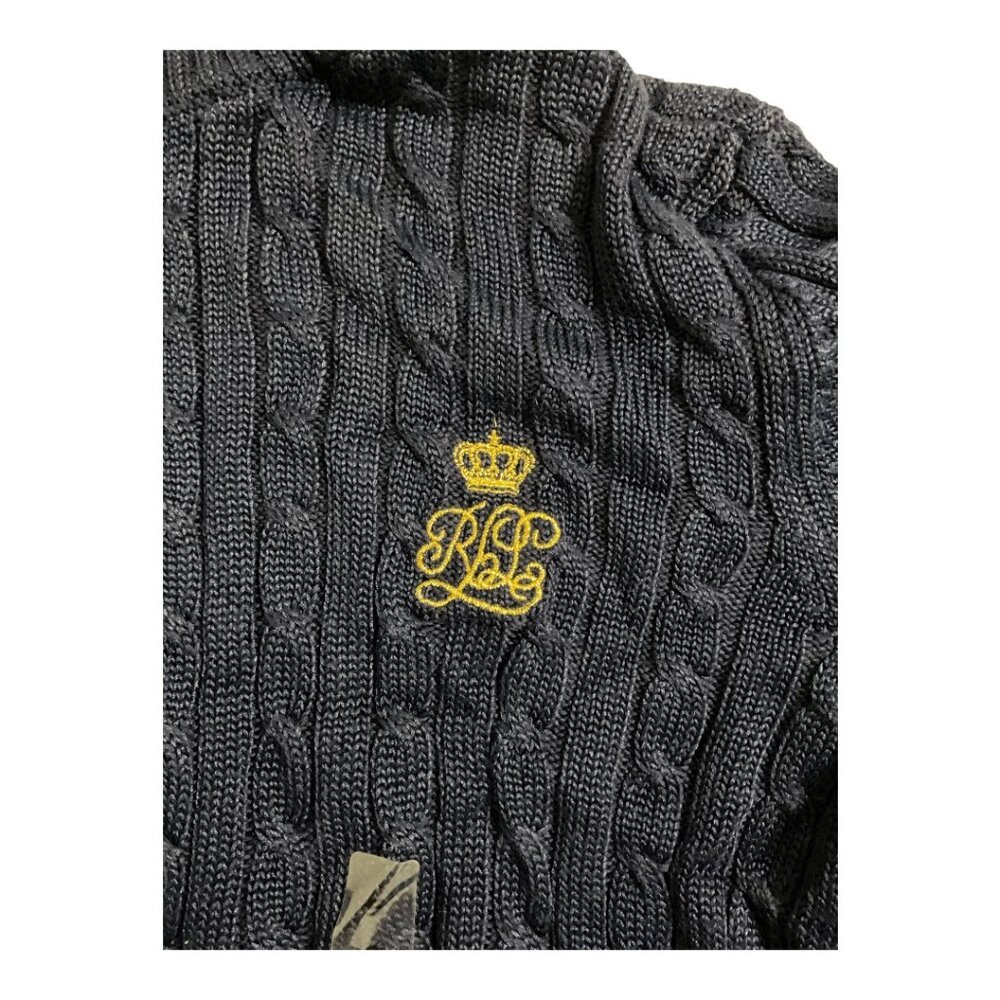Lauren Ralph Lauren Navy Cable Knit Full Zip Jacket Womens XS/S NWT $89 MSRP - Picture 3 of 6